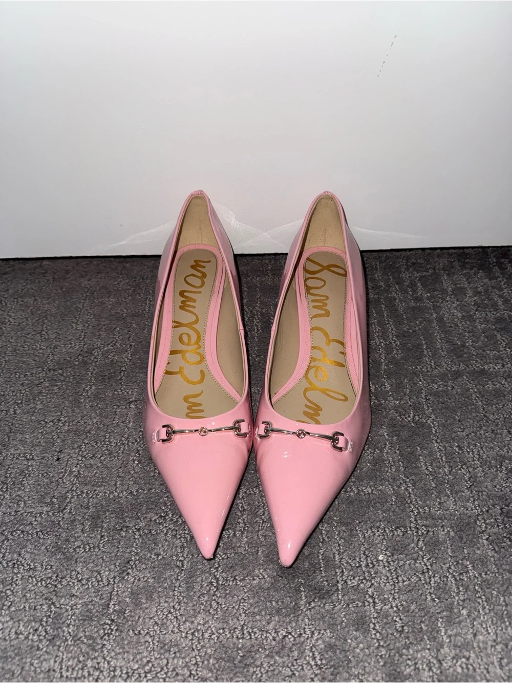 Sam Edelman Pink Patent Pointed Toe Heels